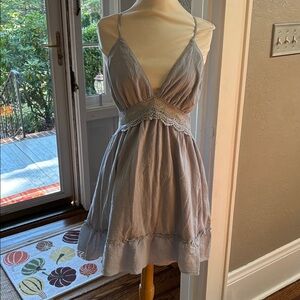 Gray Spaghetti Strap Dress